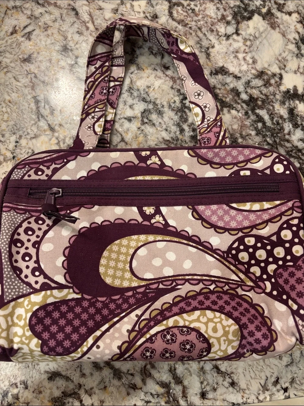 Thirty One Women’s Purple Paisley cosmetic Bag - Stylish Everyday Carry